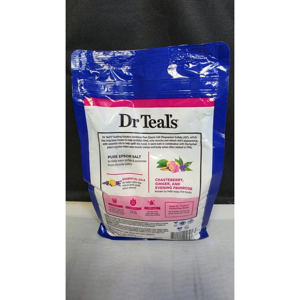 Dr Teals Pure Epsom Salt Soaking Solution Menstrual Relief 3 lbs Herbal Complex